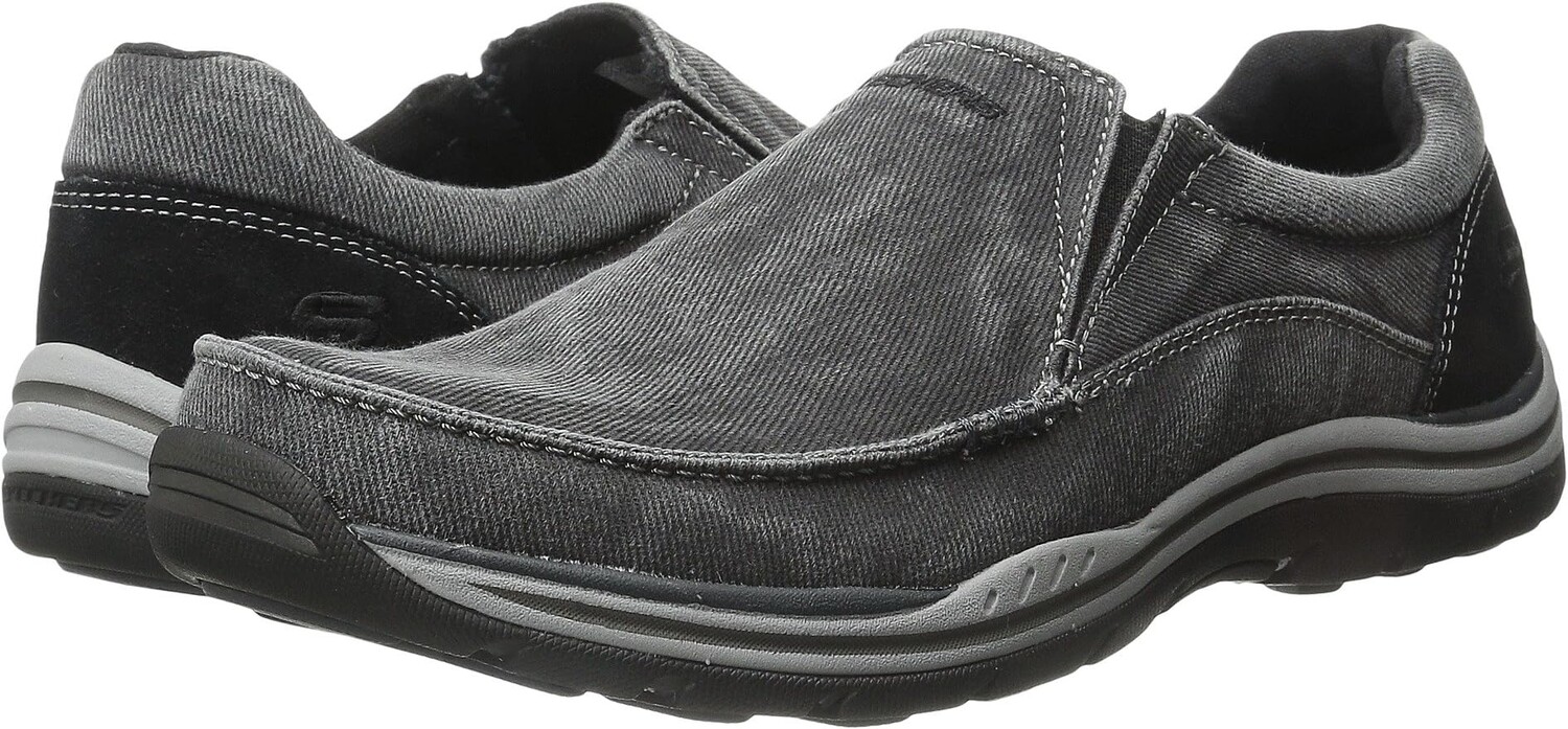 

Лоферы SKECHERS Expected - Avillo, цвет Black Canvas/Suede