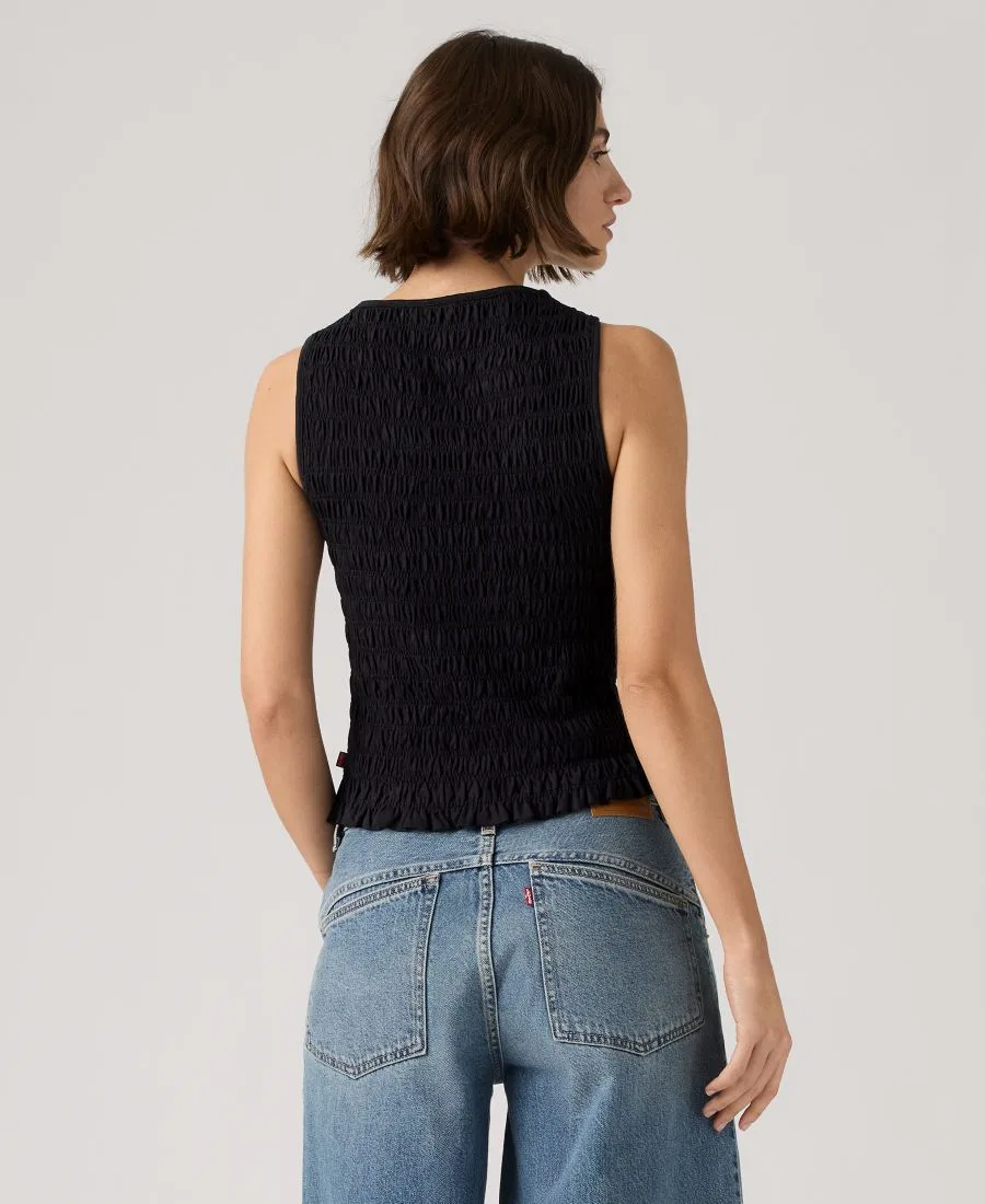 Женская блузка Bella с присборенным вырезом-лодочкой Levi'S, антрацит — фото 4