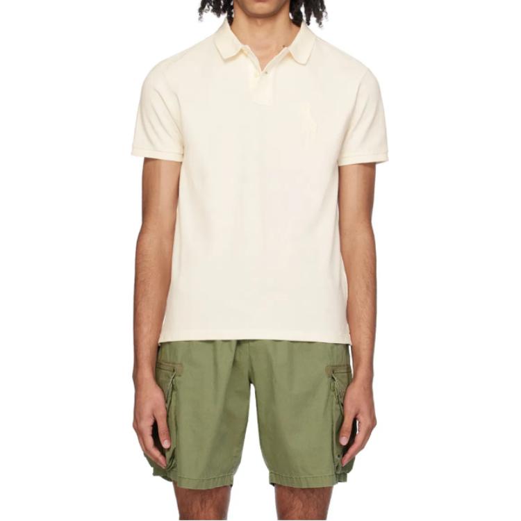 Кастомная Slim Fit Big Pony поло Polo Ralph Lauren, белый — фото 3