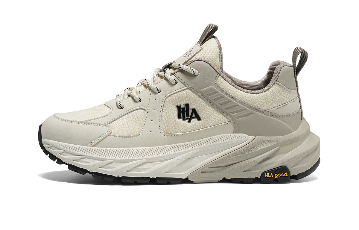 

HLA Мужские беговые кроссовки низкие бежево-черные бежевые, цвет Beige