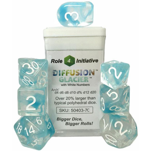 

Аксессуары Role 4 Initiative R4I Dice w/ Arch'd4: Diffusion - Glacier (7)