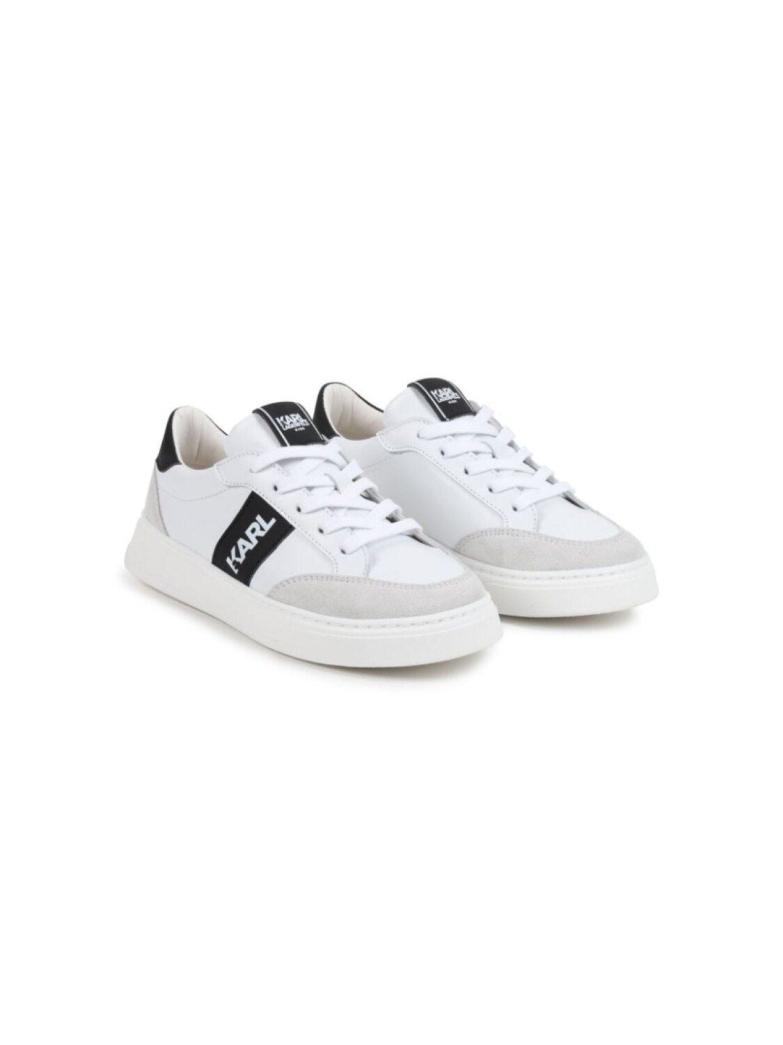 

Karl Lagerfeld Kids низкие кожаные кеды, белый
