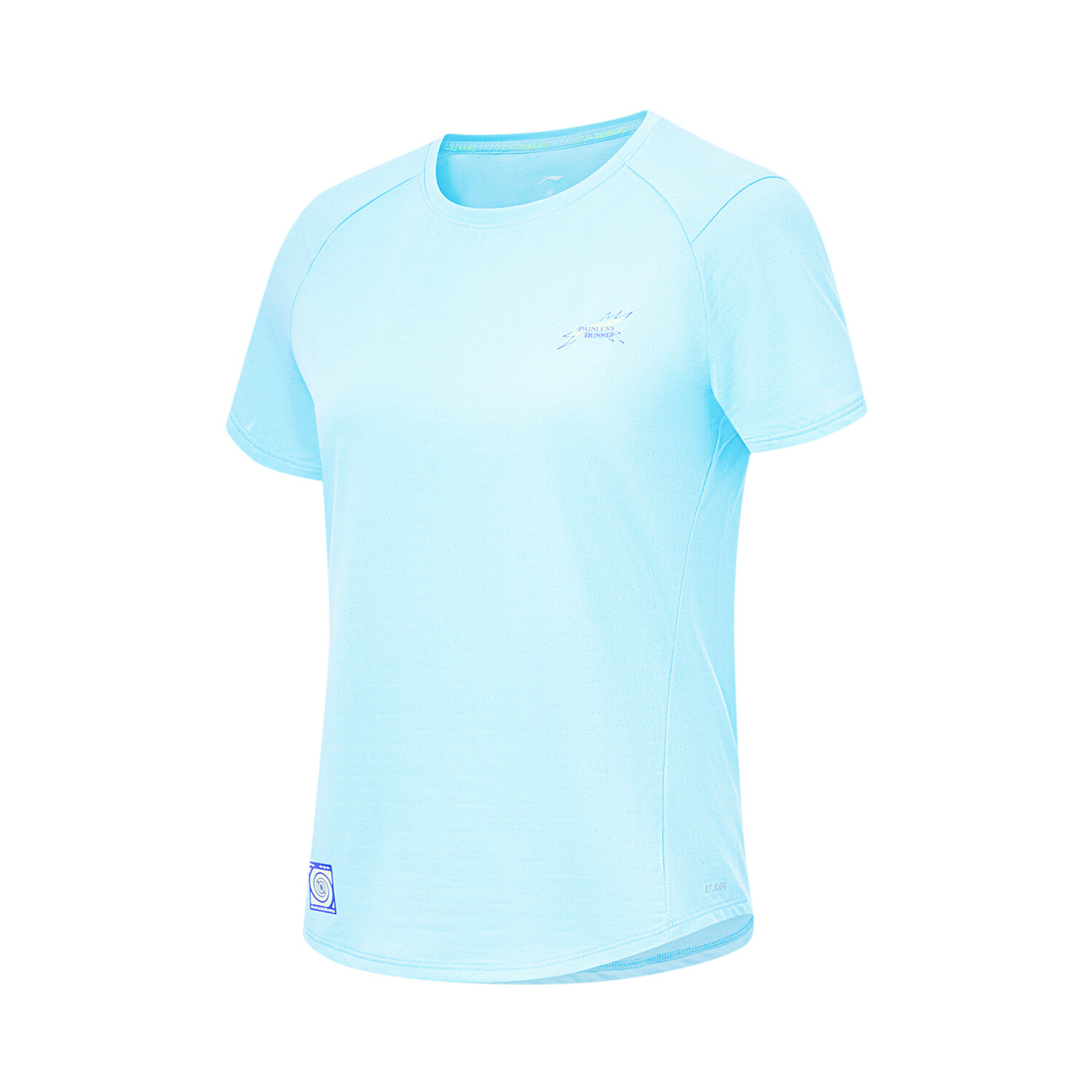 

Футболка женская из коллекции Running, светло-синяя Lining