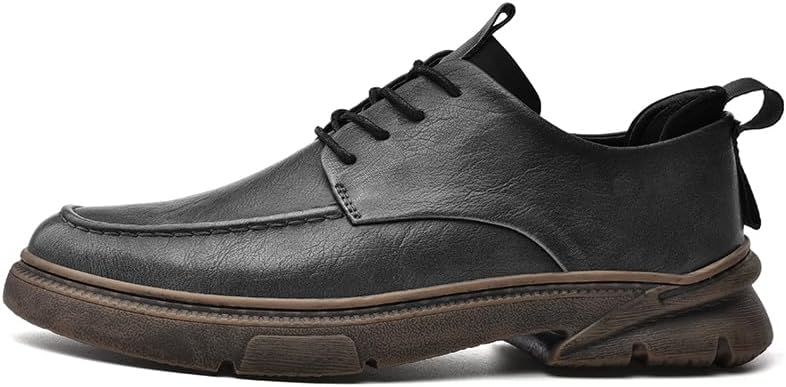 

Классические мужские повседневные туфли из натуральной кожи с массажной стелькой для походов Sfwarmart, серый