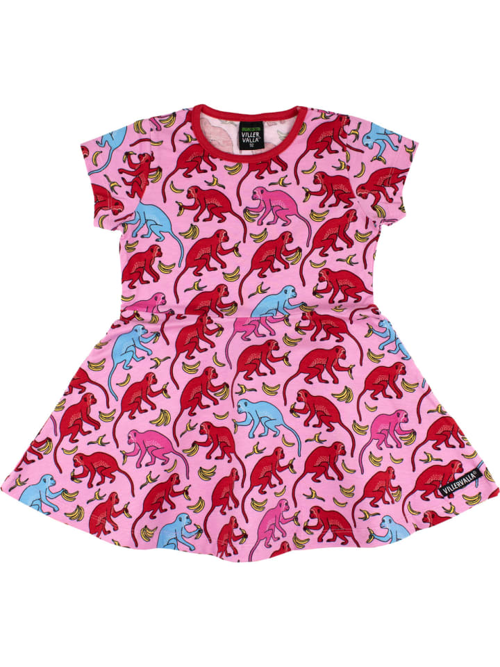 

Villervalla Розовое платье с обезьянкой