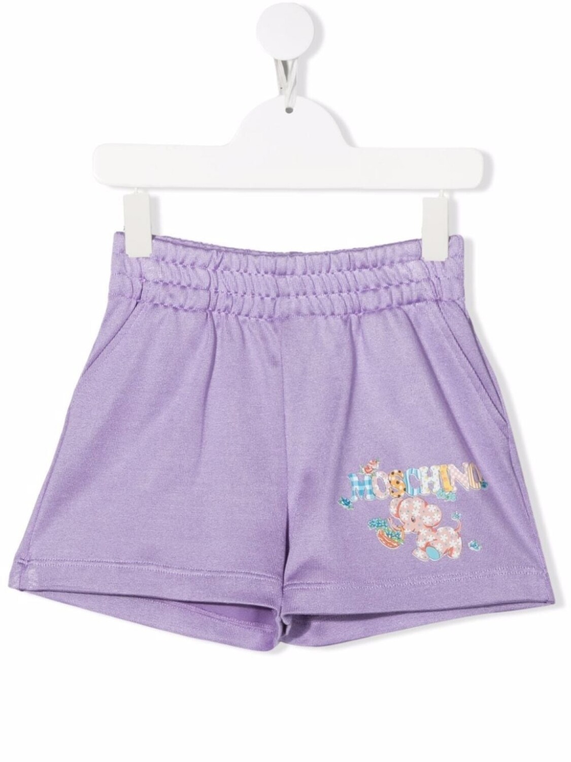 

Moschino Kids шорты с логотипом, фиолетовый