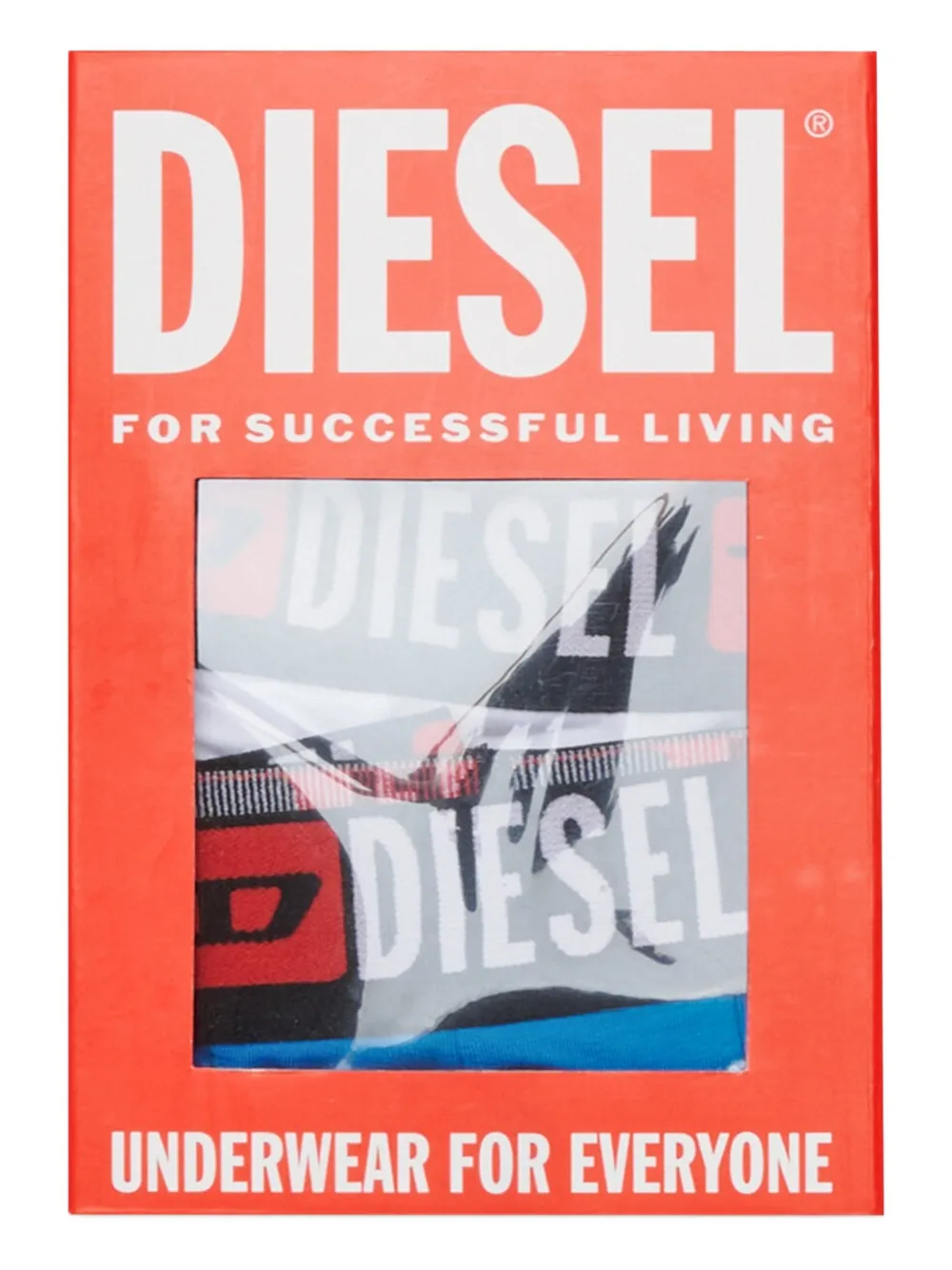 Боксеры с логотипом на поясе (набор из трех штук) Diesel Kids, синий — фото 3