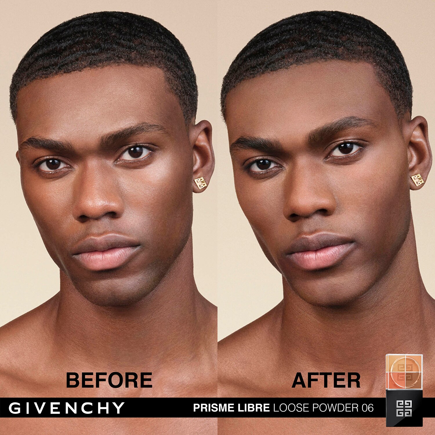 Миниатюрная рассыпчатая фиксирующая и финишная пудра Prisme Libre Givenchy, N03 - Voile Rosé (3 g) — фото 3
