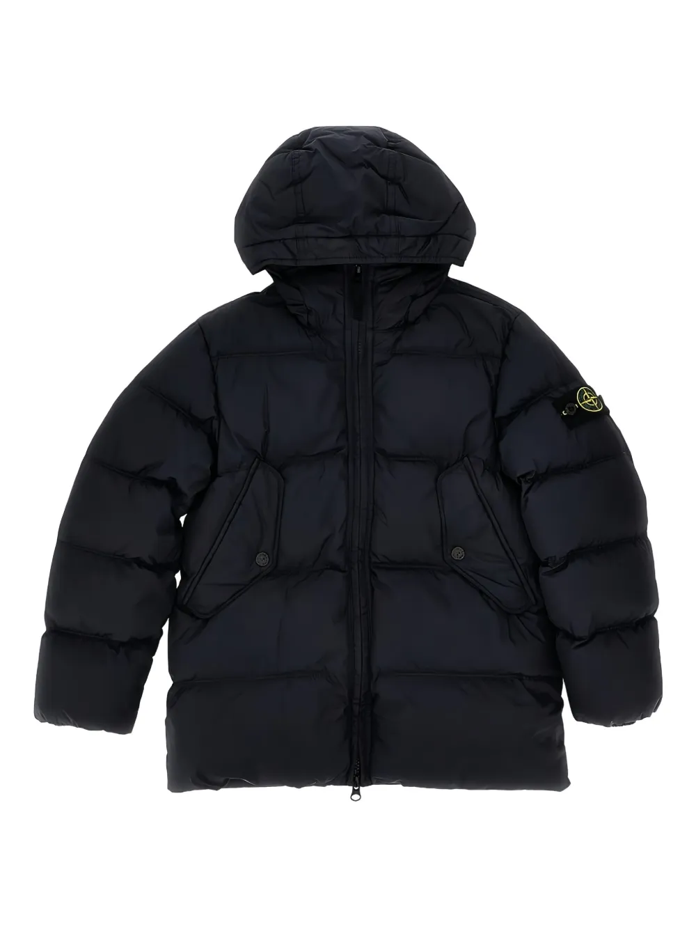 

Пуховик с капюшоном Stone Island Junior, синий
