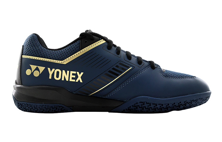 Антискользящие износостойкие низкие бадминтонные кроссовки мужские Navy Blue Gold YONEX, Navy Blue Lapis Lazuli — фото 2