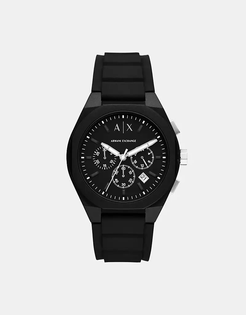 

Часы Armani Exchange Chronograph из черного силикона