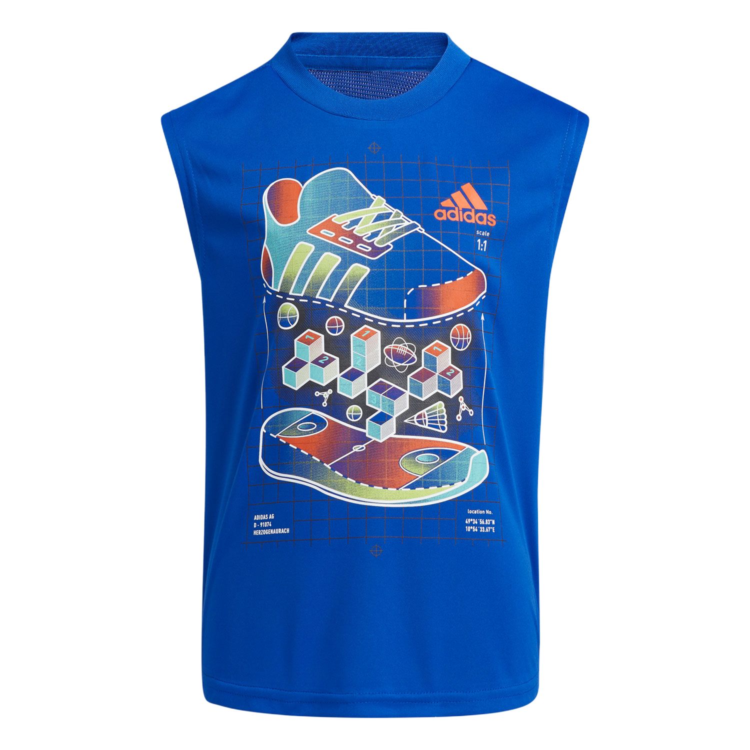 Повседневная спортивная одежда синий/черный для детей 3-7 лет Adidas — фото 3