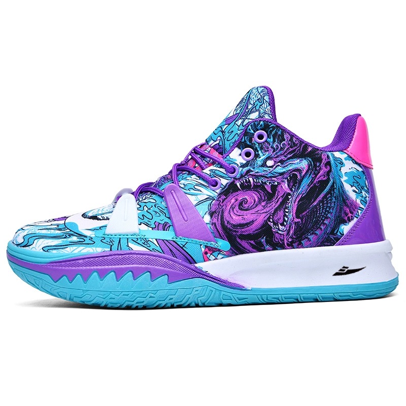 

Kuding Амортизирующие баскетбольные кроссовки Unisex High-Top в бело-фиолетовом цвете, цвет White Purple