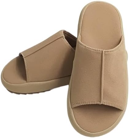 

Сандалии PXPUIQ ComfortStep с открытым носком из замшевой кожи и натуральной пеной из полыни - для дома, сада и прогулок, для женщин и мужчин - модная и поддерживающая обувь, бежевый