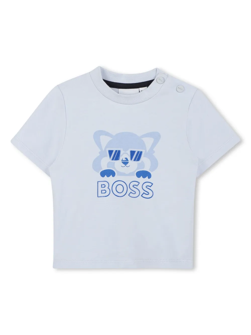 

Комплект из футболки и шортов с логотипом BOSS Kidswear, синий