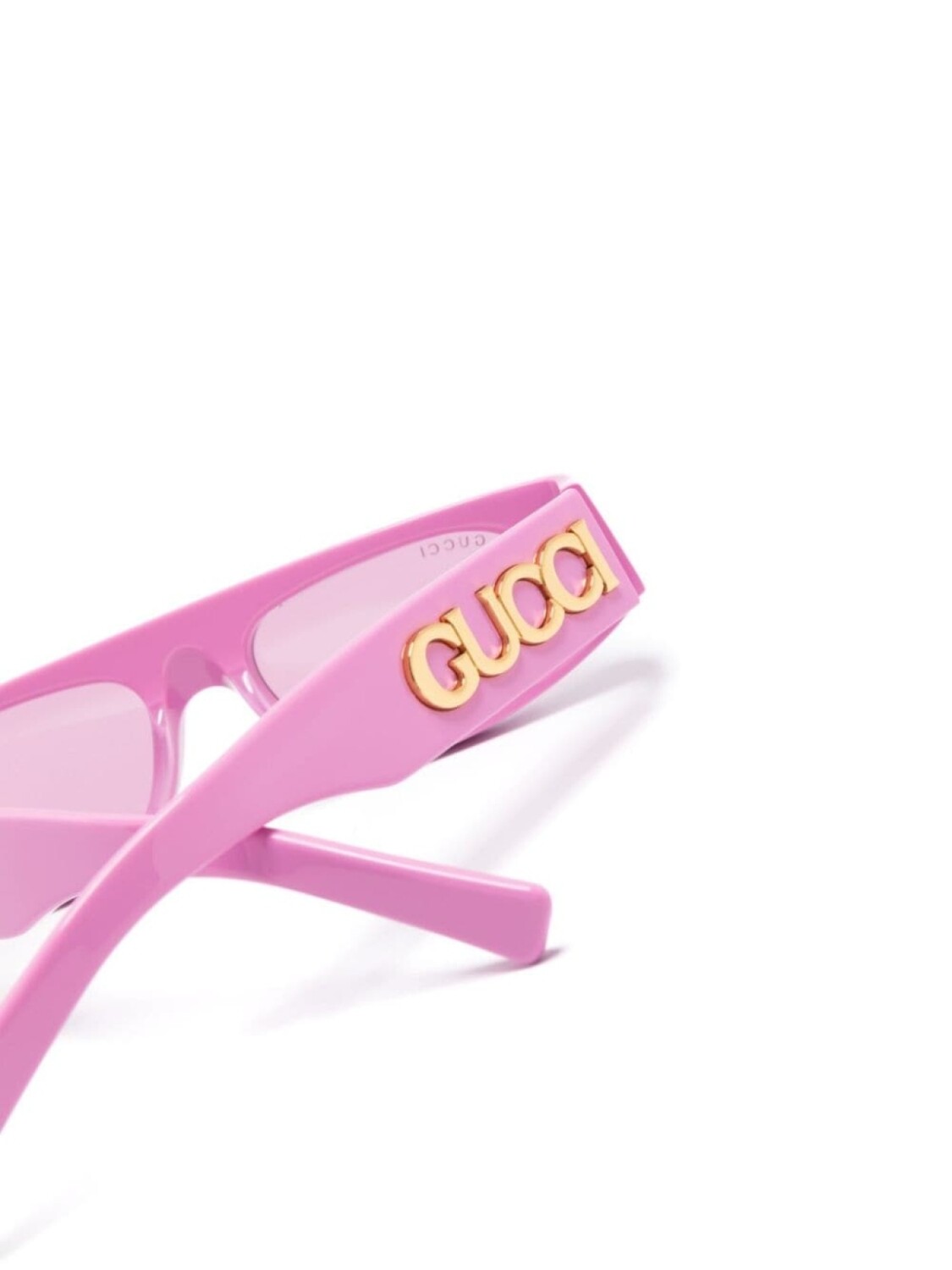 Gucci Eyewear солнцезащитные очки GG1771S в геометричной оправе, розовый — фото 2
