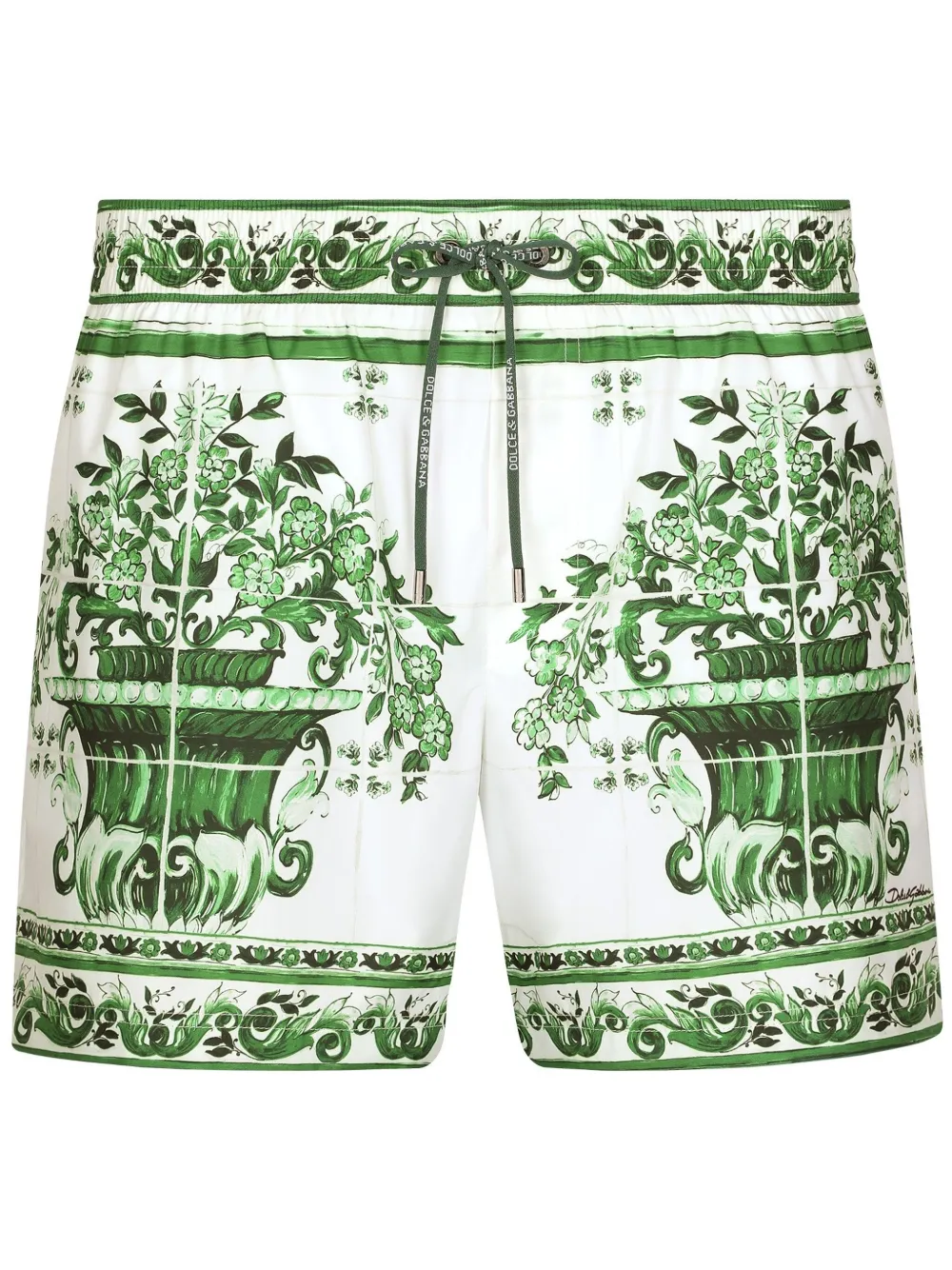 

Плавки-шорты с принтом Majolica DOLCE & GABBANA, белый
