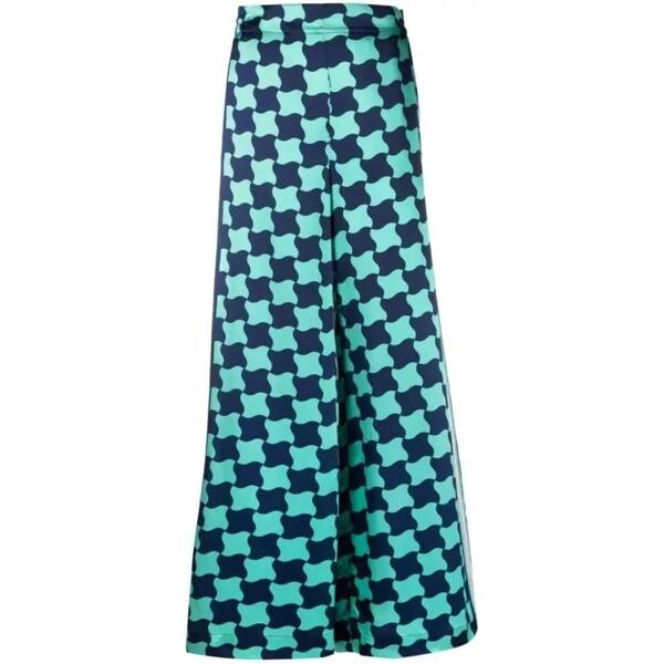 

Брюки graphic-print silk trousers Casablanca, синий