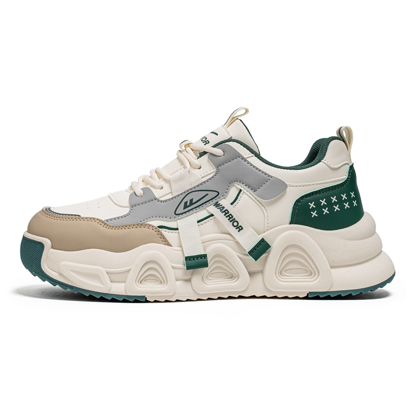 

WARRIOR Кроссовки мужские Chunky низкие износостойкие с синтетической кожаной подкладкой