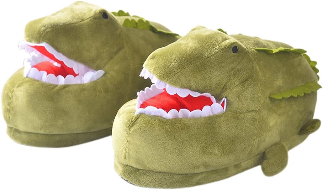 

Женские хлопковые тапочки с мультяшными животными, взрослые теплые плюшевые тапочки, мужские домашние тапочки, зимние теплые тапочки, тапочки-хомячки Wyike, зеленый