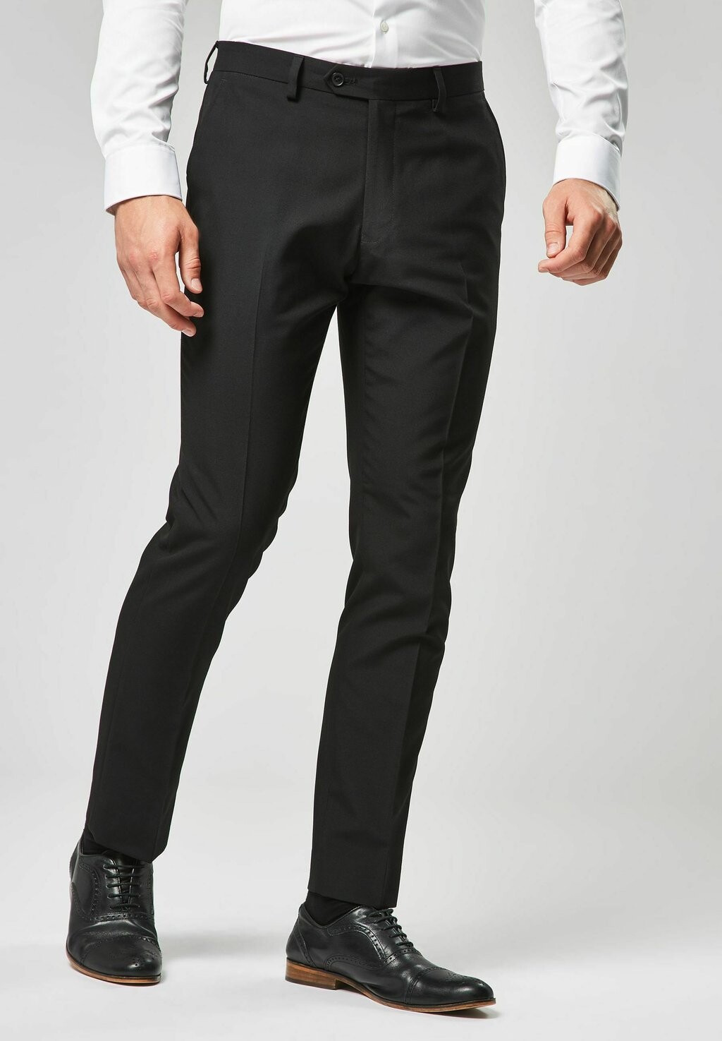 Костюмные брюки REGULAR FIT PLAIN FRONT Next, черный — фото 3