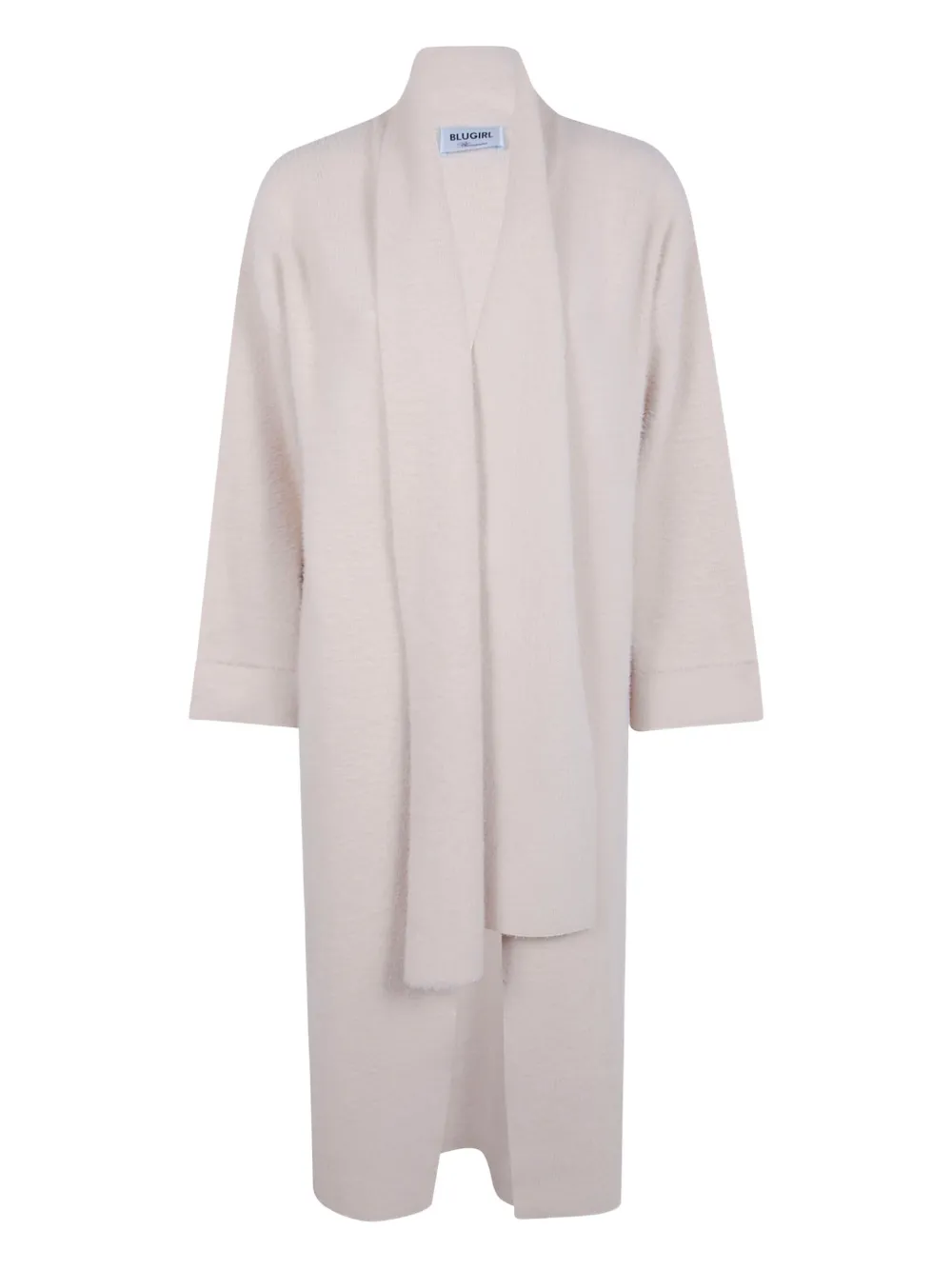 

Кардиган-пальто с лацканами-шалькой Blugirl, нейтральный