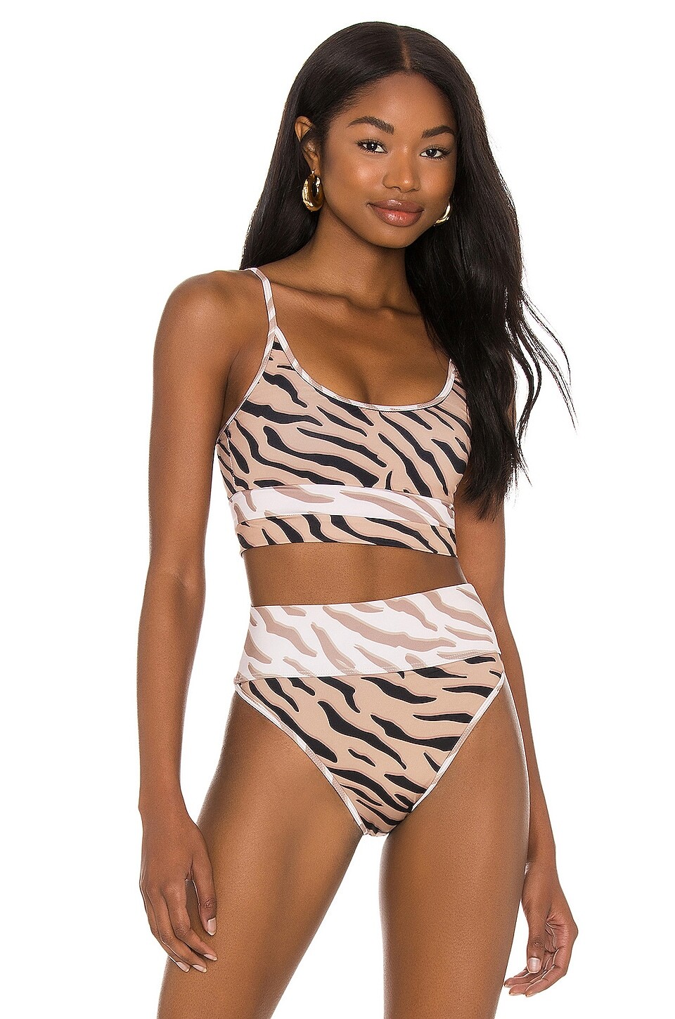 

Топ бикини BEACH RIOT Eva, цвет Chapman Zebra