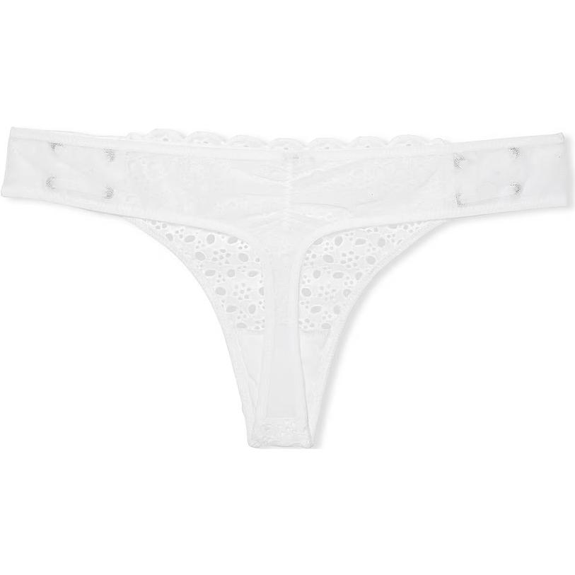 Victoria's Secret Трусики DREAM ANGELS Eyelet Lace-Up Thong /W женские 1 упаковка белый — фото 3