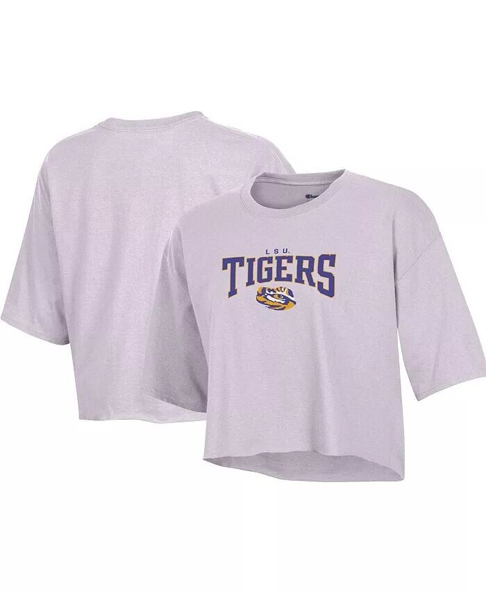 

Женская лавандовая укороченная футболка LSU Tigers Boyfriend Champion