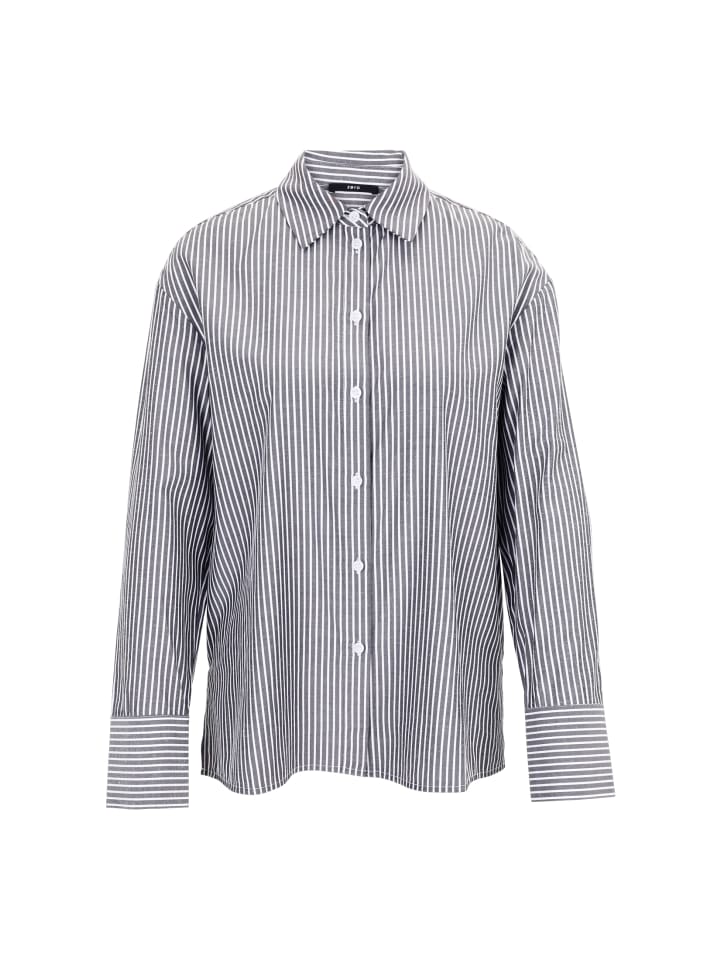 

Zero Полосатая рубашка-блузка черно-белого цвета