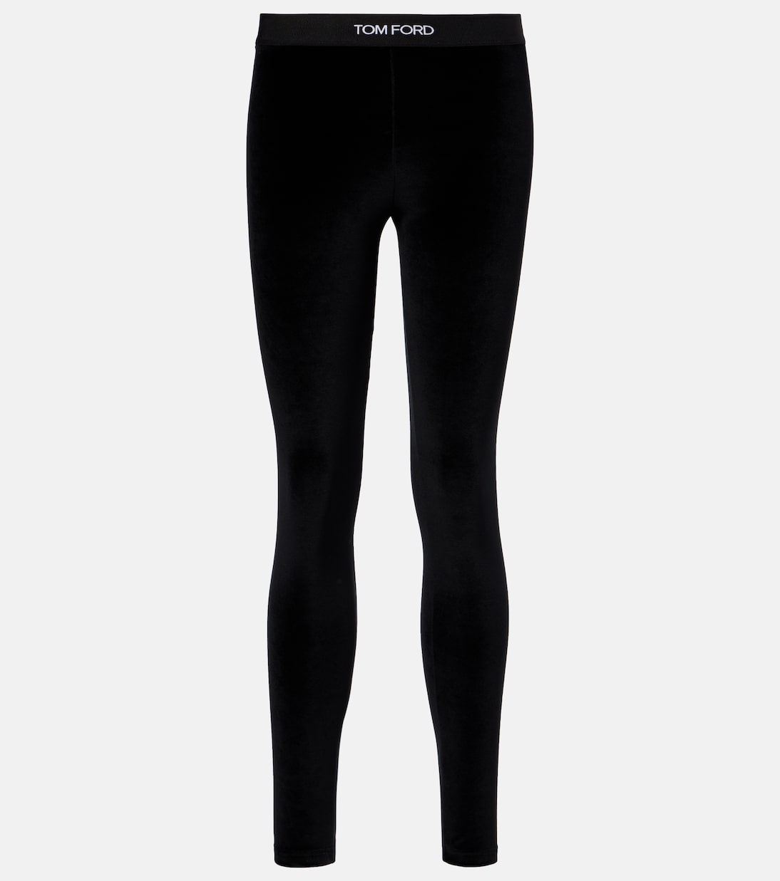 

Леггинги из велюра с логотипом Tom Ford, черный