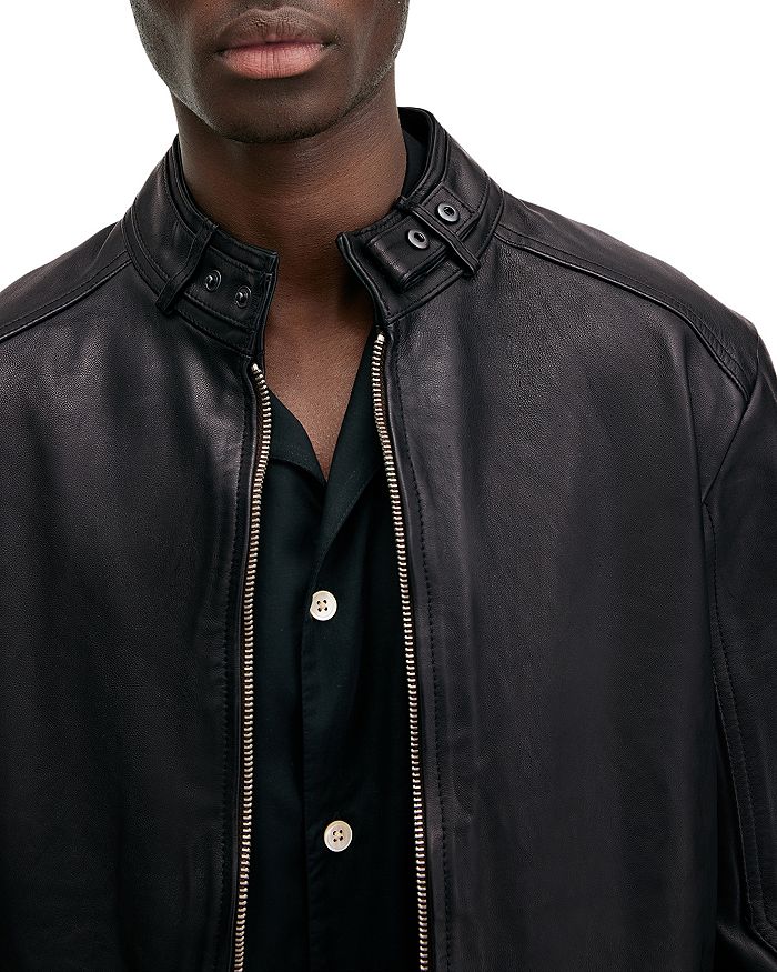 Куртка Cora Slim Fit с застежкой-молнией спереди ALLSAINTS, черный — фото 4