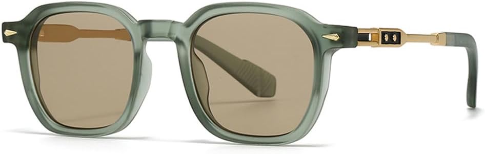 

Мужские солнцезащитные очки в стиле ретро с градиентным переходом, защитой от УФ-излучения UV400 и заклепками; женские солнцезащитные очки сине-зеленого цвета KTUCN, Green Tea