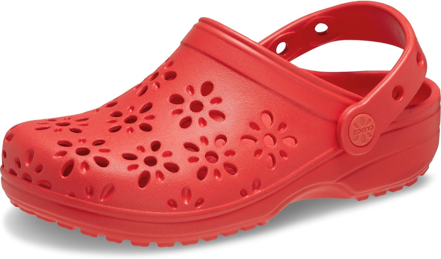 

Детские кроксы Crocs с классическим цветочным дизайном, Cherry Red