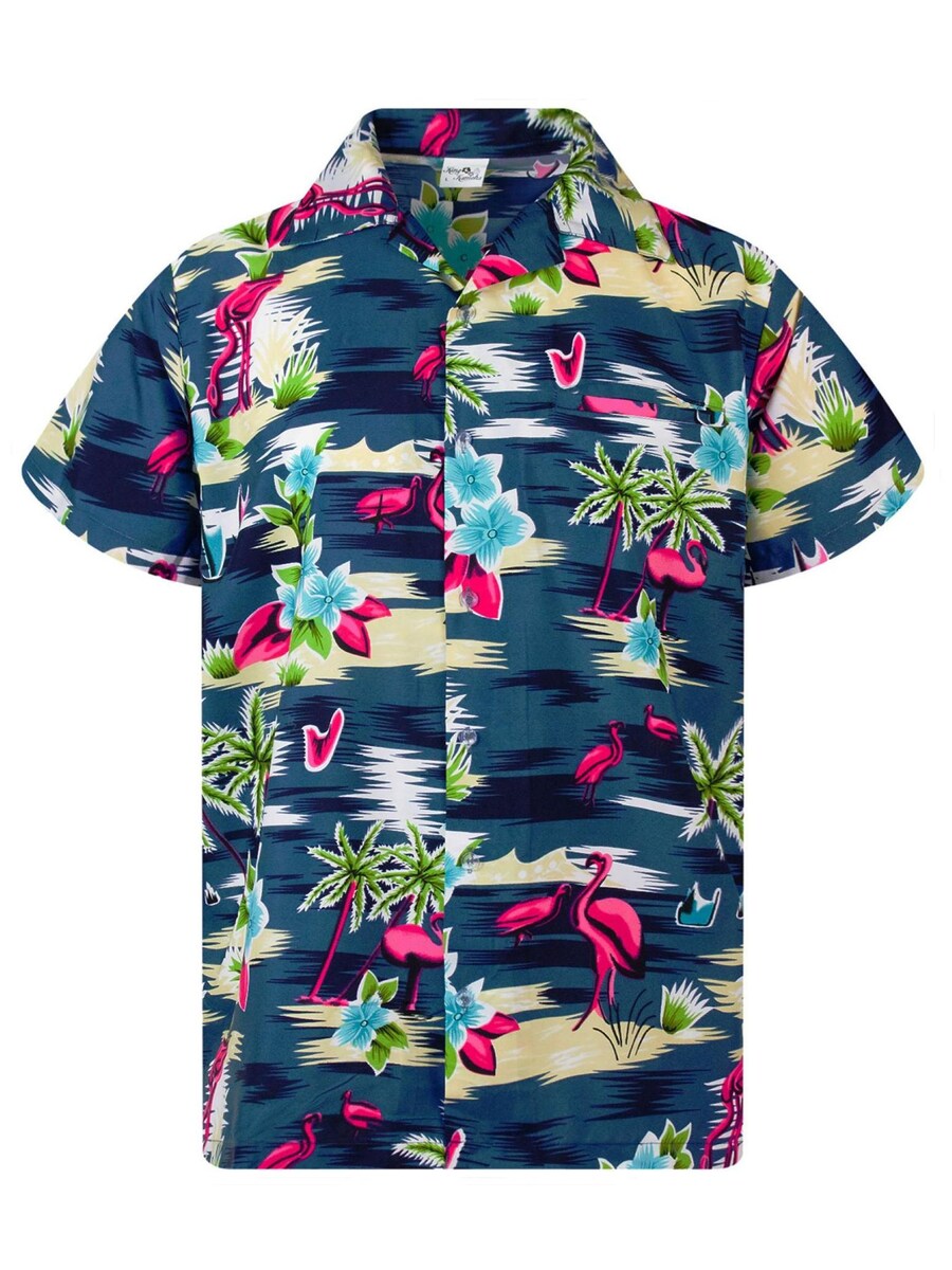

Рубашка King Kameha Flamingos, серый