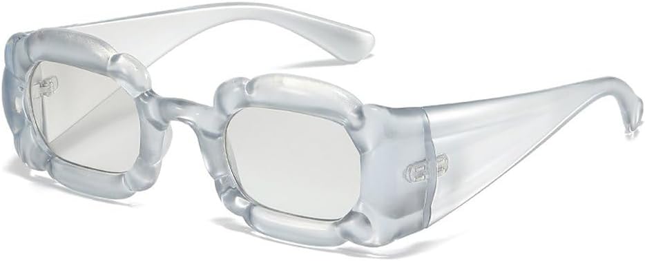 

Квадратные женские солнцезащитные очки конфетных цветов UV400, винтажные градиентные мужские солнцезащитные очки неправильной формы с широкими дужками SKFGNX, Silver Light Gray