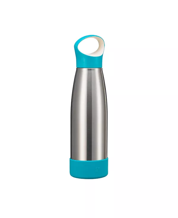 

Бутылка для воды из нержавеющей стали с вакуумной изоляцией, силиконовым дном и ручкой-крышкой Fenger, teal