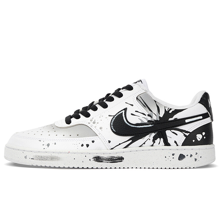 

Кроссовки Nike Court Vision 1 Skateboard Shoes Men Low-Top Black White, Черный, Кроссовки Nike Court Vision 1 Skateboard Shoes Men Low-Top Black White