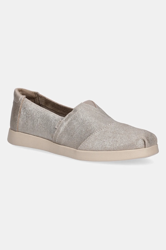 Эспадрильи CHAMPAGNE METALLIC SUEDE Toms, серебряный