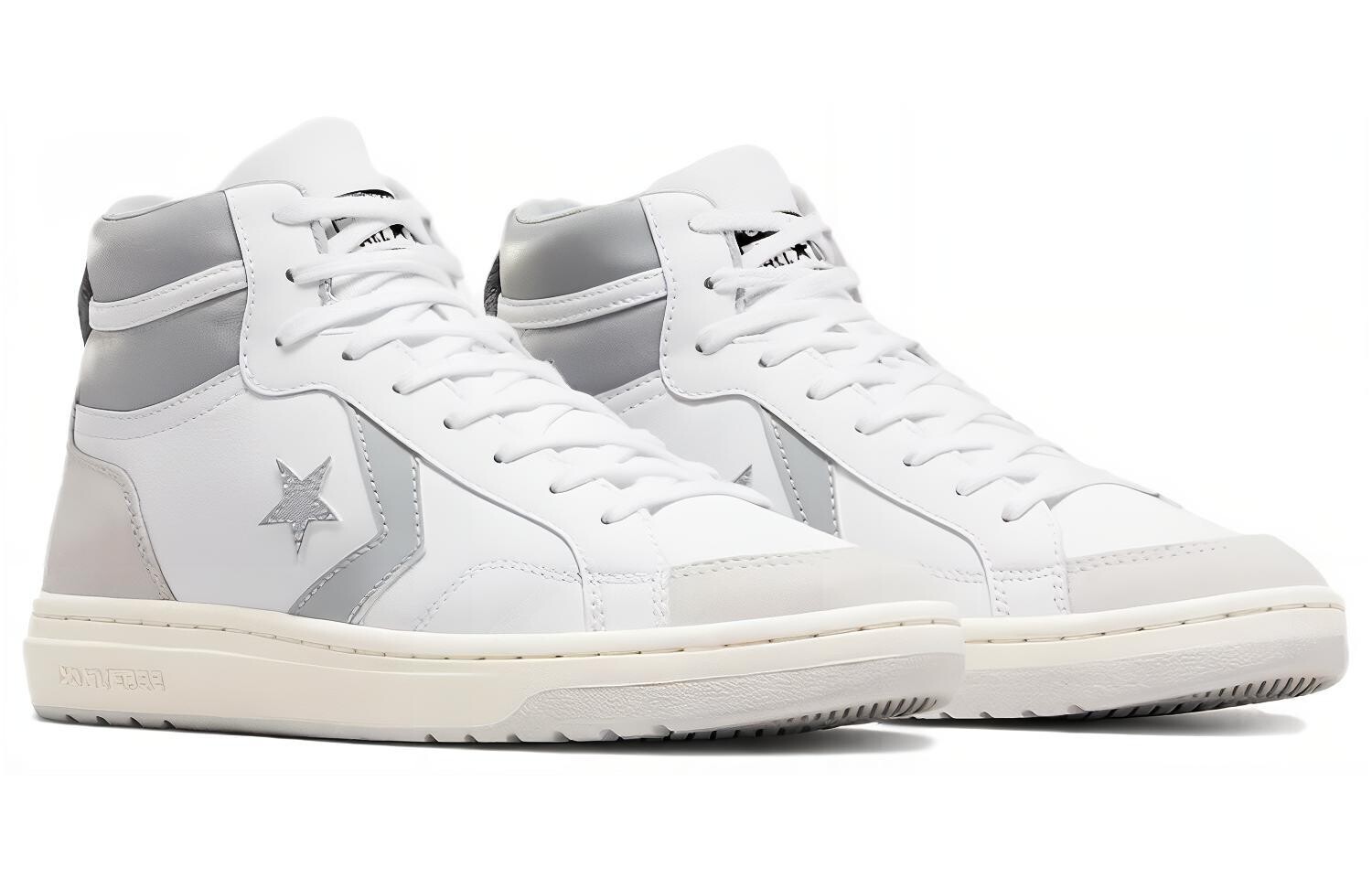 Кеды, скейтборд обувь унисекс высокие белый/серый Converse — фото 3
