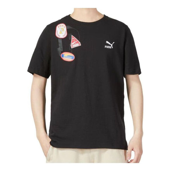 

Футболка casual printed t-shirt 'black' Puma, черный