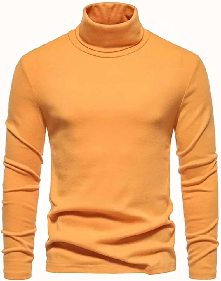 

Dninmim мужской водолазка, осень-зима, длинный рукав, теплый, базовый топ, slim fit