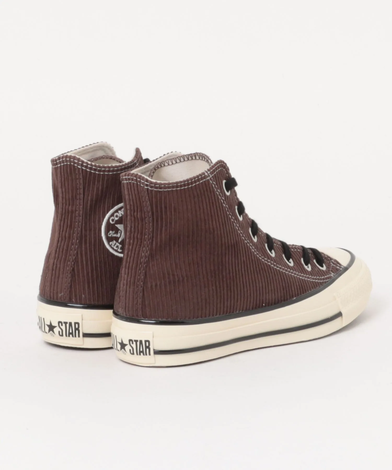 Мужские высокие кеды из вельвета Converse All Star Aged Corduroy HI коричневые — фото 2