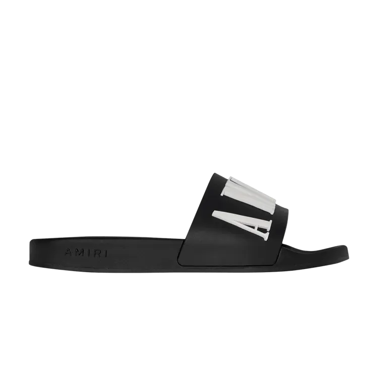 

Кроссовки Amiri Wmns Logo Pool Slide Black White, черный
