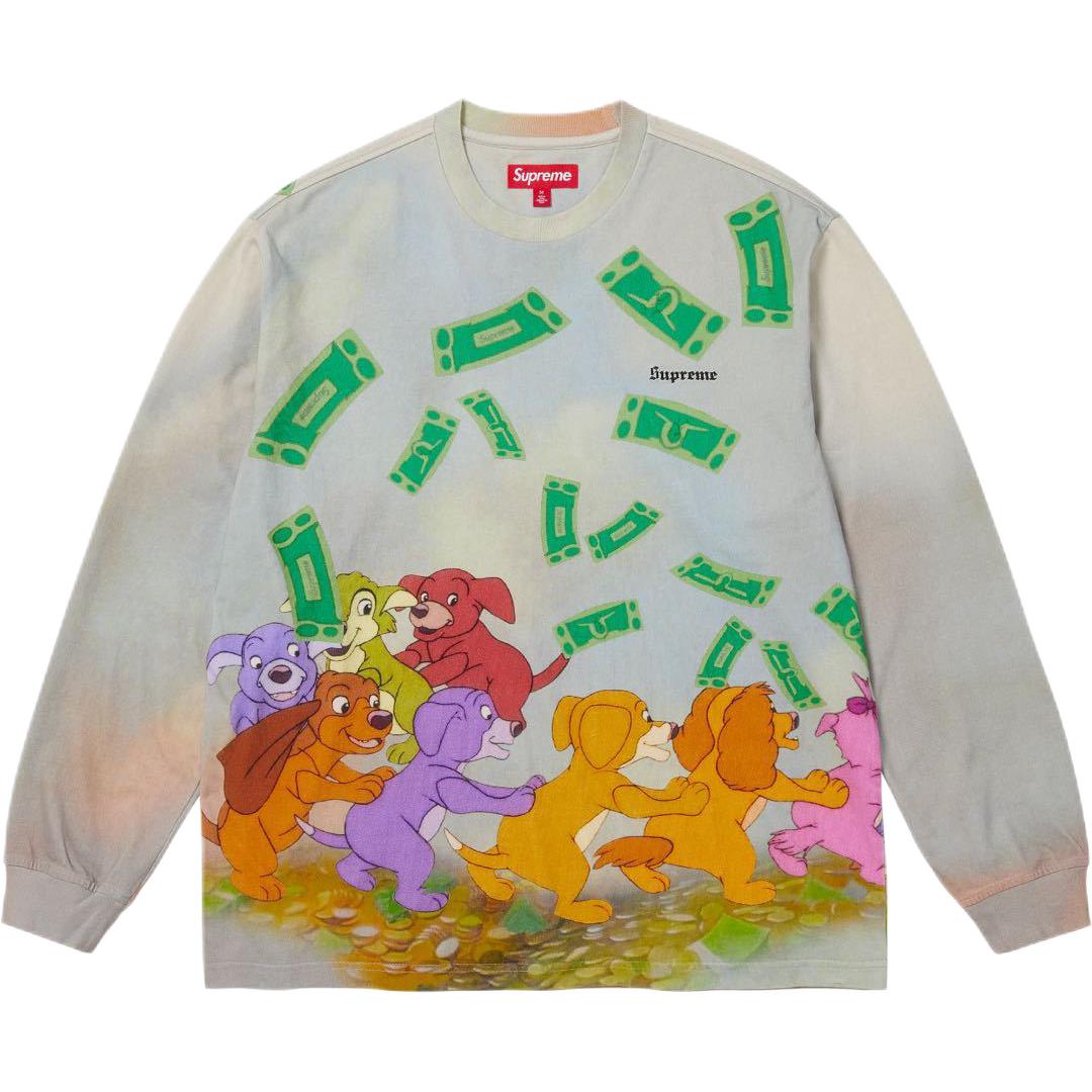 

Футболка All Dogs Go To Heaven FW25 WEEK11 с длинными рукавами унисекс Supreme, белый