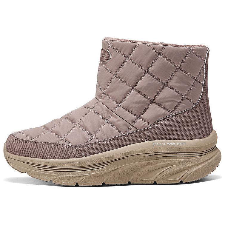 Ботинки женские зимние Skechers стеганые на платформе, бледно-фиолетовый