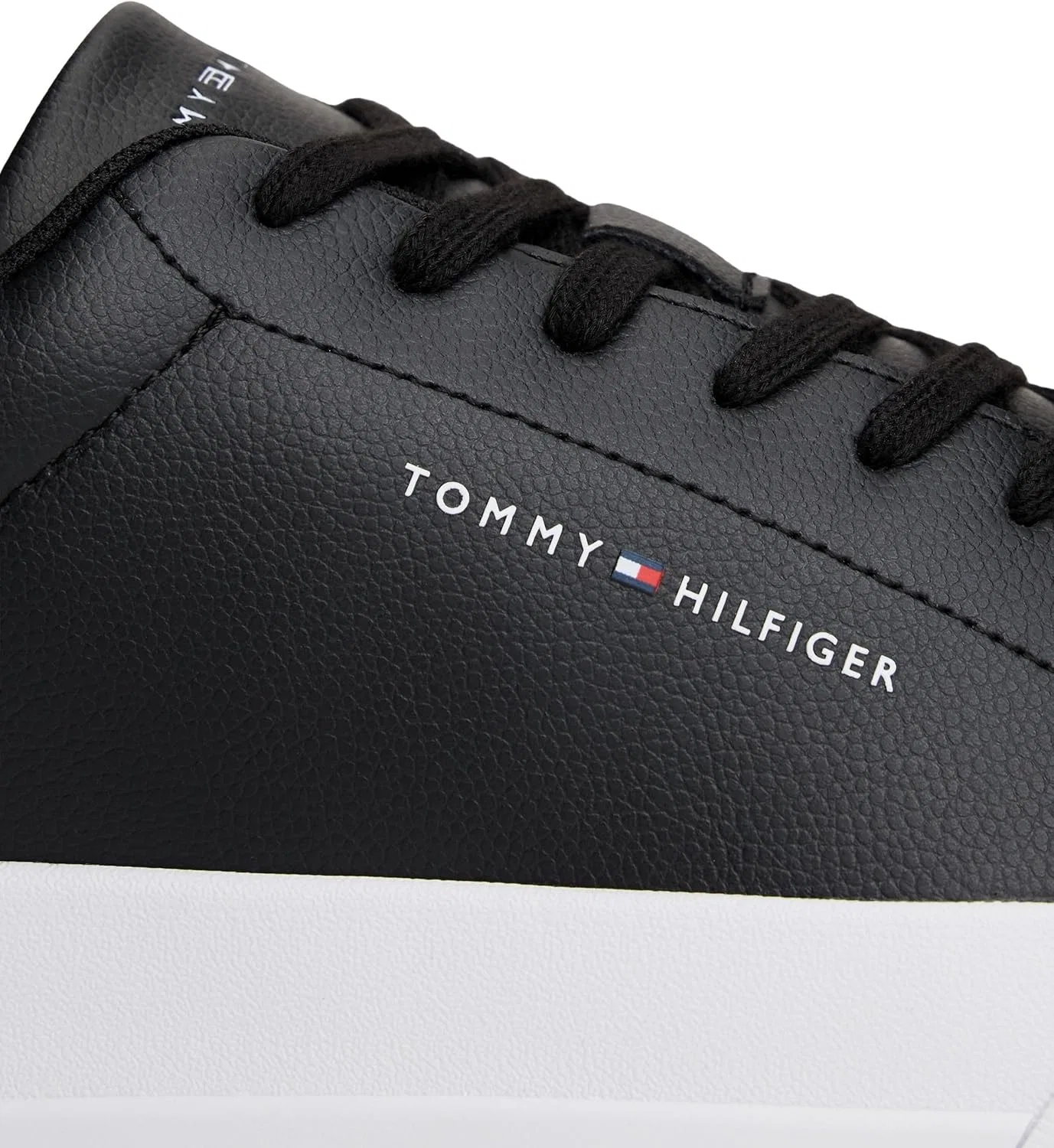 Мужские низкие кроссовки Tommy Hilfiger Court Core Trainers, Black — фото 4