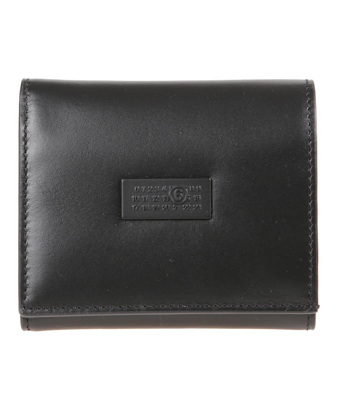 

Кожаный кошелек на молнии с отделением для монет. Mm6 Maison Margiela, черный