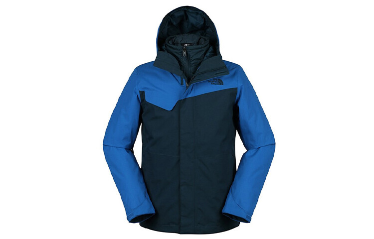 

Ветровка мужская куртка синий с черными надписями The North Face