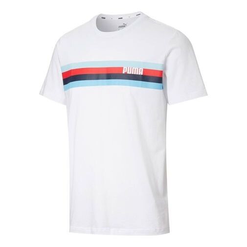 

Футболка stripe printing short sleeve white Puma, белый